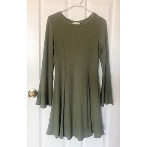 Green Bell Sleeve Dress Altar’d State